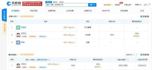 陳思成海南成立投資公司，業(yè)務涵蓋資金投資與項目策劃服務